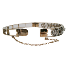 ART DECO 14K DIAMOND FILIGREE BANGLE