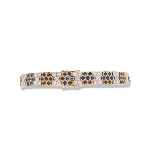 CONTEMPORARY DIAMOND AND SAPPHIRE BRACELET