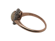 Victorian Era Rose Gold Opal & Diamond Cocktail Ring