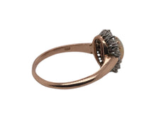 Victorian Era Rose Gold Opal & Diamond Cocktail Ring