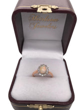 Victorian Era Rose Gold Opal & Diamond Cocktail Ring