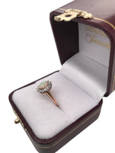 Victorian Era Rose Gold Opal & Diamond Cocktail Ring