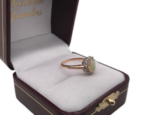 Victorian Era Rose Gold Opal & Diamond Cocktail Ring