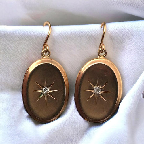 Victorian Cufflink Conversion Dangle Earrings