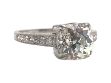 Edwardian Era Platinum 2.21 Carat Old Mine Cut Engagement Ring