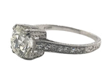 Edwardian Era Platinum 2.21 Carat Old Mine Cut Engagement Ring