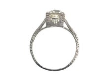 Edwardian Era Platinum 2.21 Carat Old Mine Cut Engagement Ring