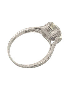 Edwardian Era Platinum 2.21 Carat Old Mine Cut Engagement Ring