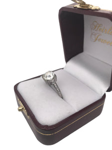 Edwardian Era Platinum 2.21 Carat Old Mine Cut Engagement Ring