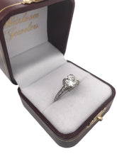 Edwardian Era Platinum 2.21 Carat Old Mine Cut Engagement Ring