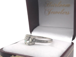 Edwardian Era Platinum 2.21 Carat Old Mine Cut Engagement Ring