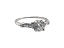 Platinum 0.94 Carat Old European Cut Diamond Engagement Ring