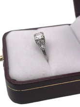 Art Deco Style 0.65 Carat Platinum Diamond Engagement Ring