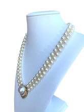 Retro Pearl Diamond Necklace 2 Carats