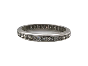 Vintage Platinum Diamond Eternity Band Size 6