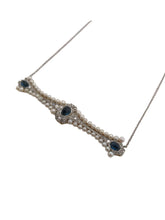 Antique Pearl Diamond & Sapphire Conversion Necklace