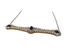 Antique Pearl Diamond & Sapphire Conversion Necklace