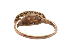 Victorian Rose Gold Opal & Rose Cut Diamond Diamond Ring