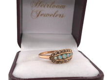 Victorian Rose Gold Opal & Rose Cut Diamond Diamond Ring
