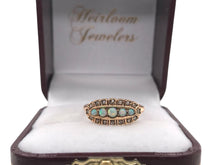 Victorian Rose Gold Opal & Rose Cut Diamond Diamond Ring