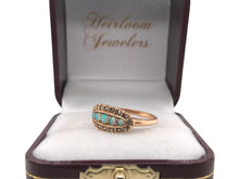 Victorian Rose Gold Opal & Rose Cut Diamond Diamond Ring