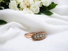 Victorian Rose Gold Opal & Rose Cut Diamond Diamond Ring