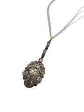 Georgian Era Old Mine Cut Brown Diamond & Sapphire Necklace