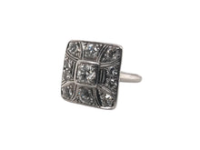 Art Deco Old European Cut Diamond Cluster Cocktail Ring