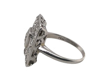 Art Deco Old European Cut Diamond Cluster Cocktail Ring
