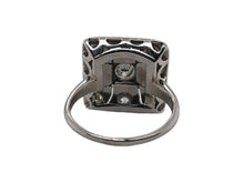 Art Deco Old European Cut Diamond Cluster Cocktail Ring