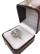 Art Deco Old European Cut Diamond Cluster Cocktail Ring
