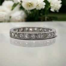 Antique Platinum Diamond Eternity Band Size 7