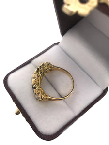 Edwardian Diamond & Sapphire 5 Stone Ring