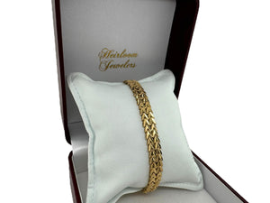 Retro 14K Yellow Gold Link Bracelet
