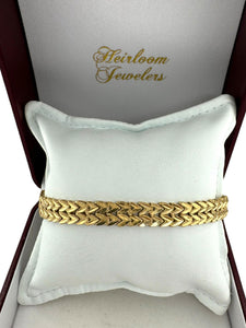 Retro 14K Yellow Gold Link Bracelet