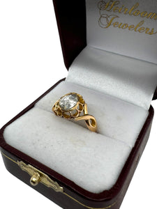 Victorian Era Rose Cut Diamond Engagement Ring