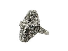 Art Deco Platinum 2 Carat Diamond Cocktail Ring