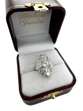 Art Deco Platinum 2 Carat Diamond Cocktail Ring