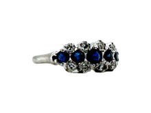 Sapphire & Diamond Ring 14K White Gold