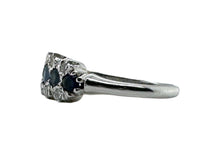 Sapphire & Diamond Ring 14K White Gold