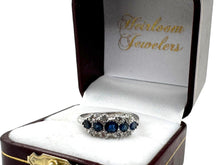 Sapphire & Diamond Ring 14K White Gold