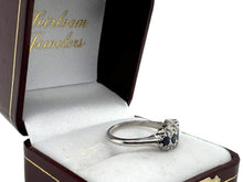 Sapphire & Diamond Ring 14K White Gold