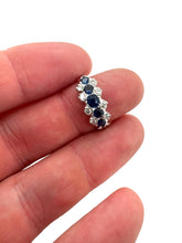 Sapphire & Diamond Ring 14K White Gold