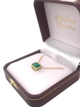 Contemporary 2 Carat Emerald Necklace 18K Yellow Gold