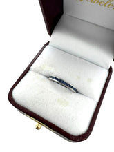 14K White Gold Sapphire Eternity Band Size 5