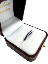 14K White Gold Sapphire Eternity Band Size 5