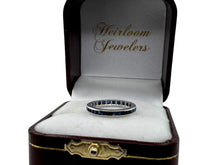 14K White Gold Sapphire Eternity Band Size 5
