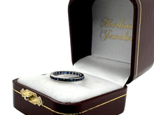 14K White Gold Sapphire Eternity Band Size 5