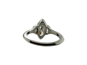 Custom Platinum Marquise Diamond Engagement Ring GIA