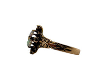 Vintage Rose Gold Opal & Diamond Petite Ring